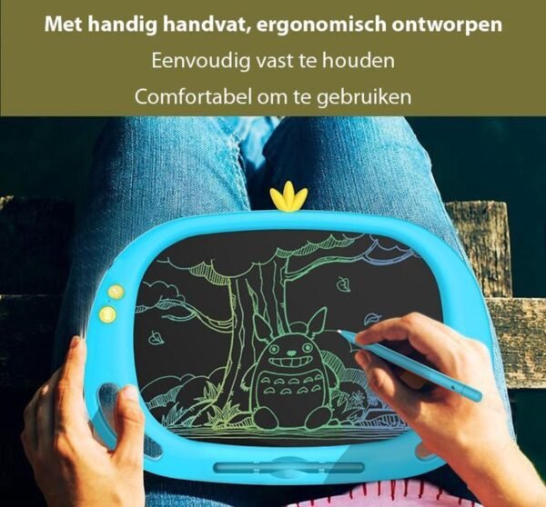 Blossombel 13" LCD Teken en schrijfscherm - tablet voor kinderen - speelgoed - cadeau voor kinderen - school- studie -koraal roos- extra stylus - extra pen en batterij