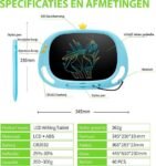 Blossombel 13" LCD Teken en schrijfscherm - tablet voor kinderen - speelgoed - cadeau voor kinderen - school- studie -koraal roos- extra stylus - extra pen en batterij