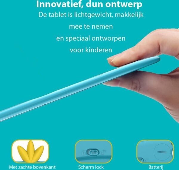Blossombel 13" LCD Teken en schrijfscherm - tablet voor kinderen - speelgoed - cadeau voor kinderen - school- studie -koraal roos- extra stylus - extra pen en batterij