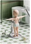 Anti slip baby shower support stand - Knuffelbare bad toren