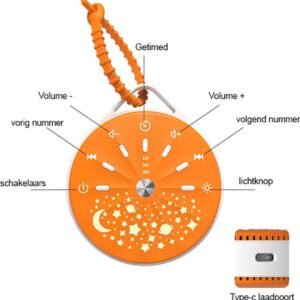 Baby Husher Nachtlampje met Muziek en White Noise – Slaaphulp voor Baby’s en Kinderen