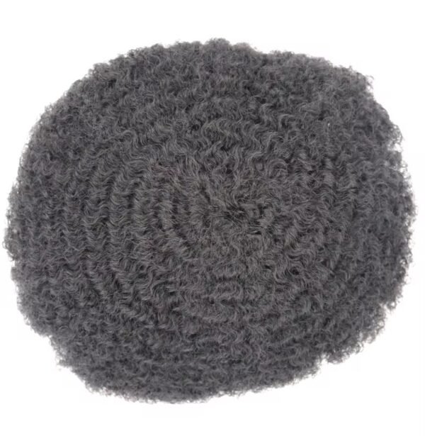 Blossombel - Afrowig- Pruik- Voor mannen-6 (15cm ) replaceable toupee Indianse Remy echt haar 8X10