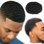 Blossombel - Afrowig- Pruik- Voor mannen-6 (15cm ) replaceable toupee Indianse Remy echt haar 8X10