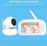 Blossombel Baby Monitor Pro – Babyfoon met Camera, 5" HD Scherm, Nachtvisie & Terugspreekfunctie