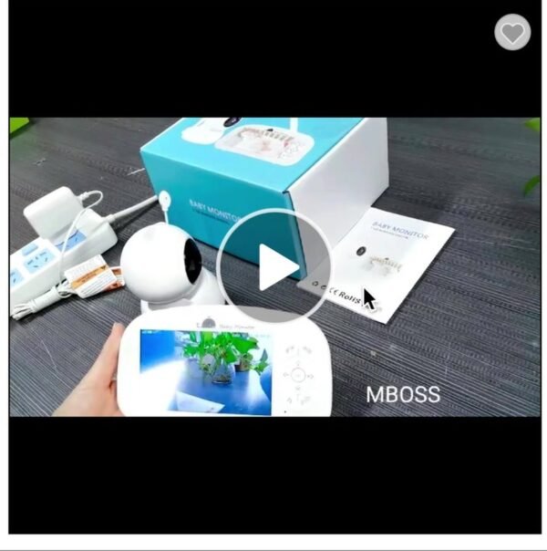 Blossombel Baby Monitor Pro – Babyfoon met Camera, 5" HD Scherm, Nachtvisie & Terugspreekfunctie