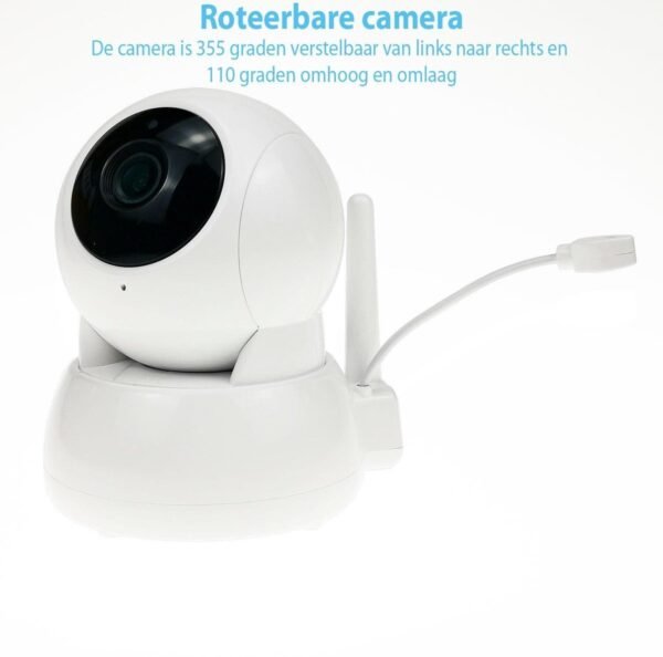 Blossombel Baby Monitor Pro – Babyfoon met Camera, 5" HD Scherm, Nachtvisie & Terugspreekfunctie