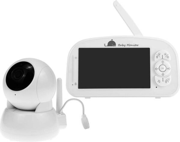 Blossombel Baby Monitor Pro – Babyfoon met Camera, 5" HD Scherm, Nachtvisie & Terugspreekfunctie