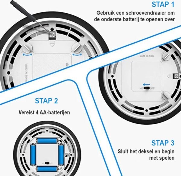 Blossombel Hover Ball met LED & Muziek – Binnen Voetbal met Gratis Schroevendraaier + 4 Batterijen