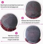 Blossombel Vietnamese waterwave human hair pruik, bruin met karamel highlights - 99J 12A - fringes 12"