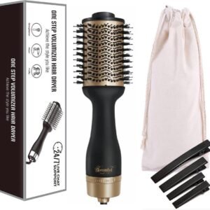 Blossombel Warme luchtborstel - Ionisch - 4 in 1 - 1200W + stylingkam