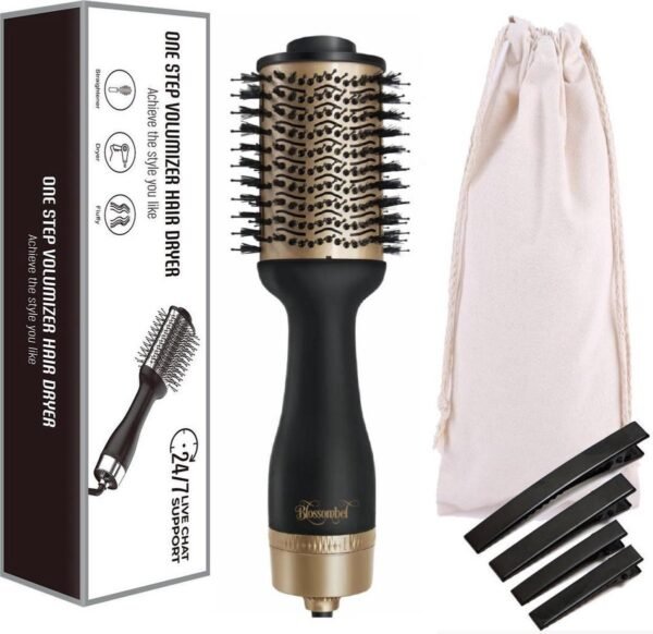 Blossombel Warme luchtborstel - Ionisch - 4 in 1 - 1200W + stylingkam
