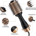 Blossombel Warme luchtborstel - Ionisch - 4 in 1 - 1200W + stylingkam