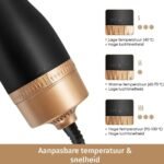 Blossombel Warme luchtborstel - Ionisch - 4 in 1 - 1200W + stylingkam