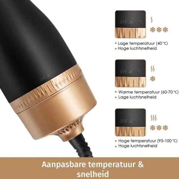 Blossombel Warme luchtborstel - Ionisch - 4 in 1 - 1200W + stylingkam