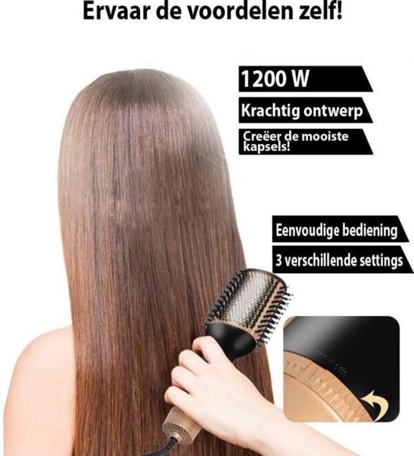 Blossombel Warme luchtborstel - Ionisch - 4 in 1 - 1200W + stylingkam