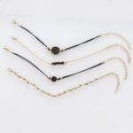 Bohemian Black Rope Chains Armbandenset – Zomer & Festival Accessoire met Boho Flair