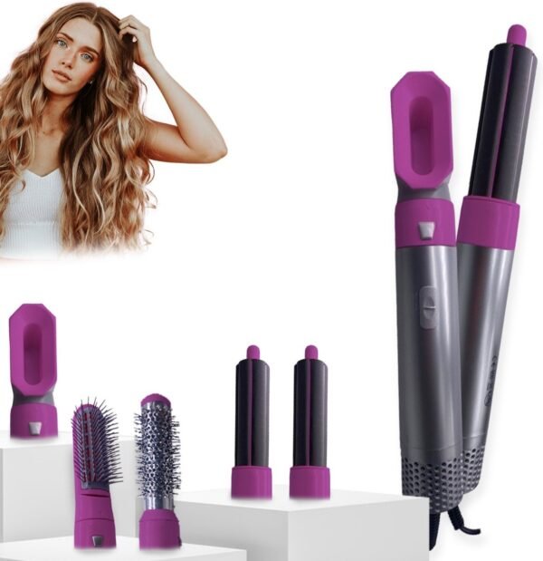 Blossombel Brush Kit - 5 in 1 Haar Droger - Air Brush Styler- 5 in 1 Hair Dryer – De Ultieme Multifunctionele Haar Styler