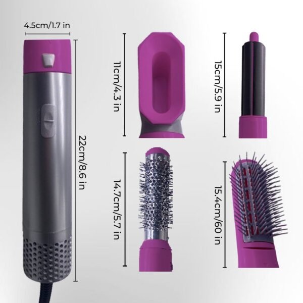 Blossombel Brush Kit - 5 in 1 Haar Droger - Air Brush Styler- 5 in 1 Hair Dryer – De Ultieme Multifunctionele Haar Styler