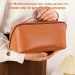 Blossombel Cosmetica tas - Ruime inhoud - multifunctionele make-up tas - make-up organizer - duurzaam PU leer - Zwart