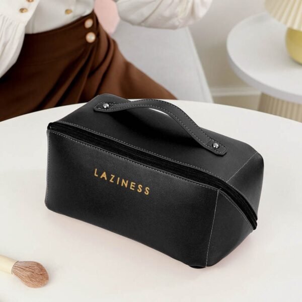 Blossombel Cosmetica tas - Ruime inhoud - multifunctionele make-up tas - make-up organizer - duurzaam PU leer - Zwart