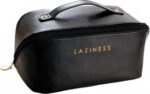 Blossombel Cosmetica tas - Ruime inhoud - multifunctionele make-up tas - make-up organizer - duurzaam PU leer - Zwart