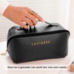Blossombel Cosmetica tas - Ruime inhoud - multifunctionele make-up tas - make-up organizer - duurzaam PU leer - Zwart