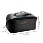 Blossombel Cosmetica tas - Ruime inhoud - multifunctionele make-up tas - make-up organizer - duurzaam PU leer - Zwart