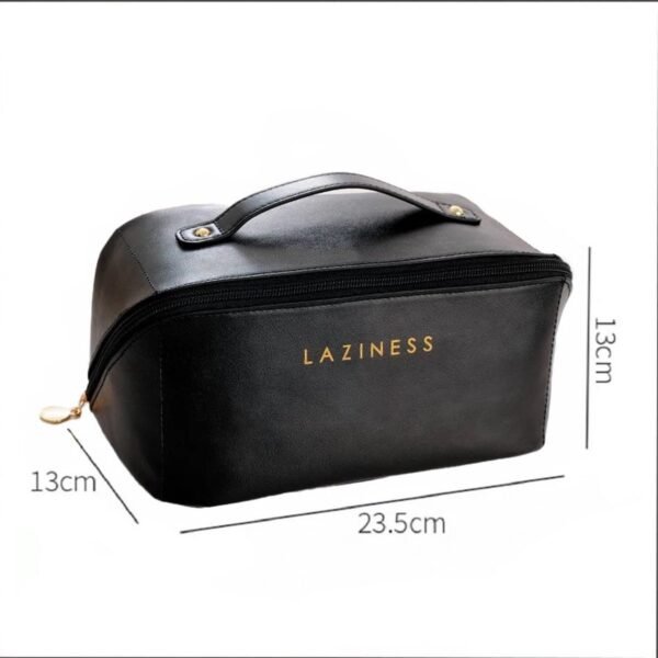 Blossombel Cosmetica tas - Ruime inhoud - multifunctionele make-up tas - make-up organizer - duurzaam PU leer - Zwart