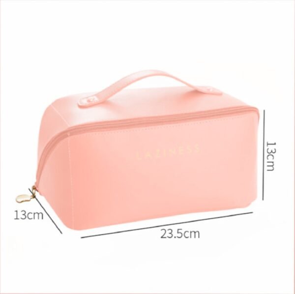 Blossombel Cosmetica tas - Ruime inhoud - multifunctionele make-up tas - make-up organizer - duurzaam PU leer - Roze