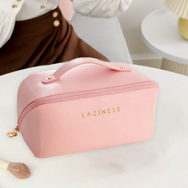 Blossombel Cosmetica tas - Ruime inhoud - multifunctionele make-up tas - make-up organizer - duurzaam PU leer - Roze