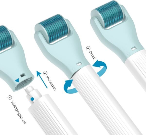 Bio Roller G10 – Derma Roller Huidverzorging Kit met 720 Naalden, Jade Roller & Gezichtsborstel