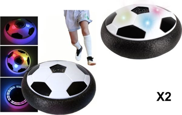 Glow-in-the-Dark Hover Ball (2 stuks) – LED Verlichting, Zwevende Voetbal voor Binnen, Cadeau voor Kinderen