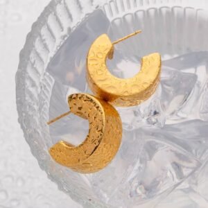 Luxe 18K Vergulde Grove Hoepel Oorbellen (5)