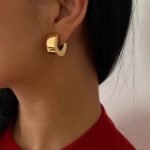 Luxe 18K Vergulde Grove Hoepel Oorbellen – Oversized & Lichtgewich