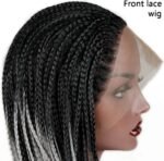 Blossombel Ombre gevlochten lace front wig - pruiken - zwart/grijs - 76 cm