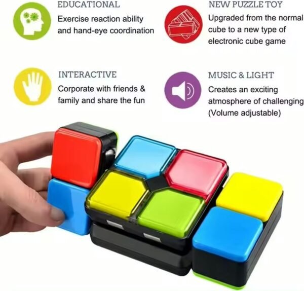 Twisty cube puzzle - kleurencombinatie puzzel, educatief kinderspeelgoed- met Schroevendraaier en 2 batterijen- cadeau voor kinderen vanaf 8 jaar- speelgoed