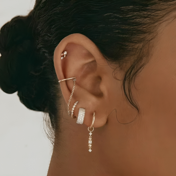 18K Vergulde Sterling Zilveren Oorbellen – Bruiloft Studs met Zirkonia voor de Moderne Bruid