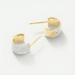 18K Vergulde Sterling Zilveren Oorbellen – Bruiloft Studs met Zirkonia voor de Moderne Bruid