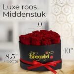 Blossombel - hartvormige doos met 16 houdbare rode rozen voor vrouwen en meiden